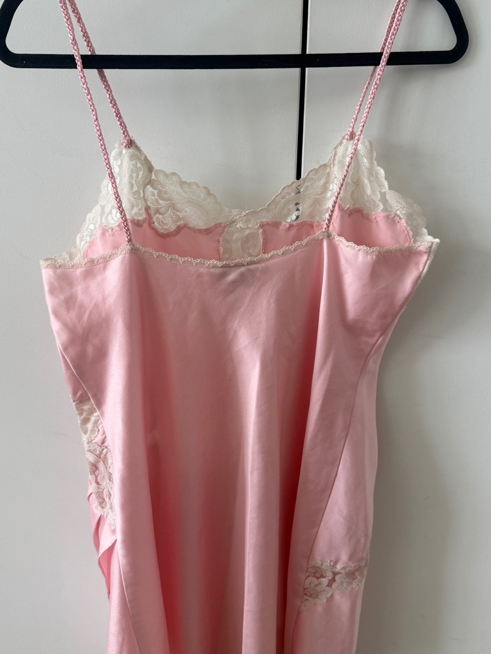 Victoria's Secret Vintage Gold Label Pink Satin Chemise with Cream Lace | size S - Picture 6 of 9